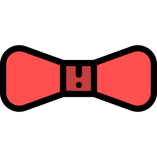 corbata de moño Detailed Rounded Lineal color icono