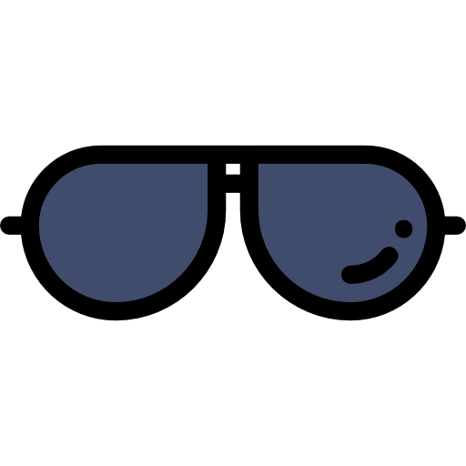 Sunglasses Detailed Rounded Lineal color icon