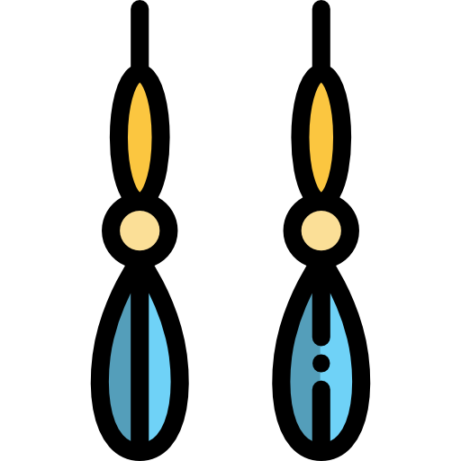 귀걸이 Detailed Rounded Lineal color icon