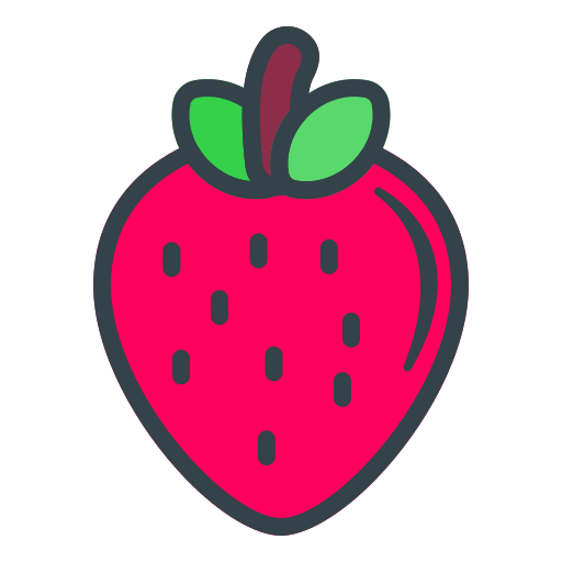 fraise Generic Outline Color Icône