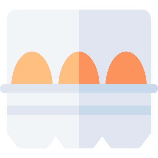 cartone di uova Basic Rounded Flat icona