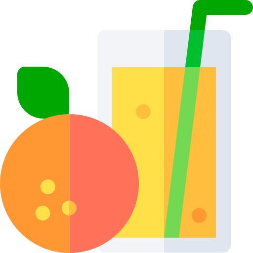 апельсиновый сок Basic Rounded Flat иконка