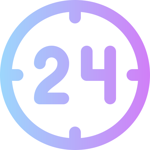24h Super Basic Rounded Gradient icon