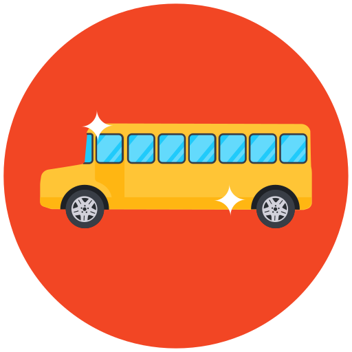schoolbus Generic Circular icoon