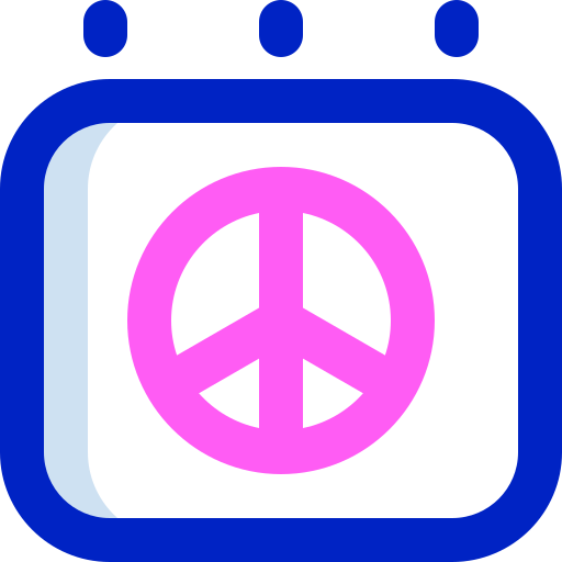 dia da paz Super Basic Orbit Color Ícone