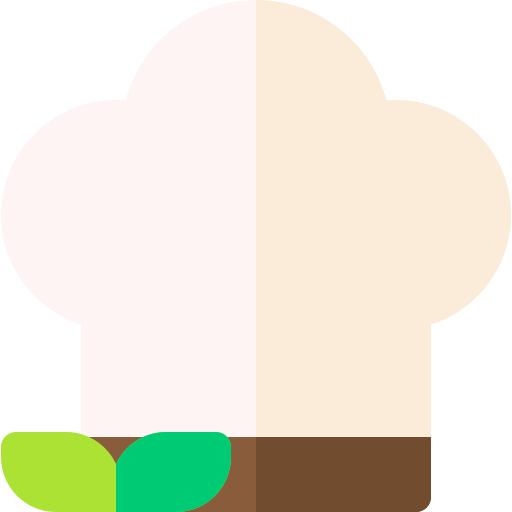 sombrero de cocinero Basic Rounded Flat icono