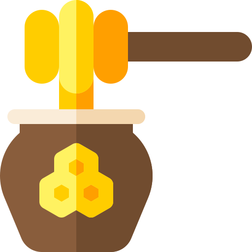 tarro de miel Basic Rounded Flat icono