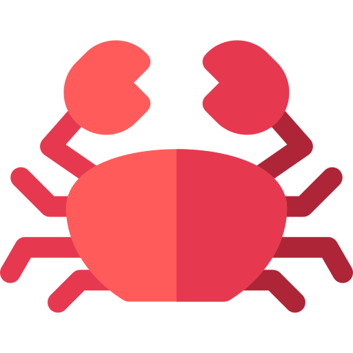 Crab Basic Rounded Flat icon