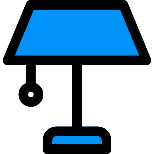 Desk lamp Generic Outline Color icon
