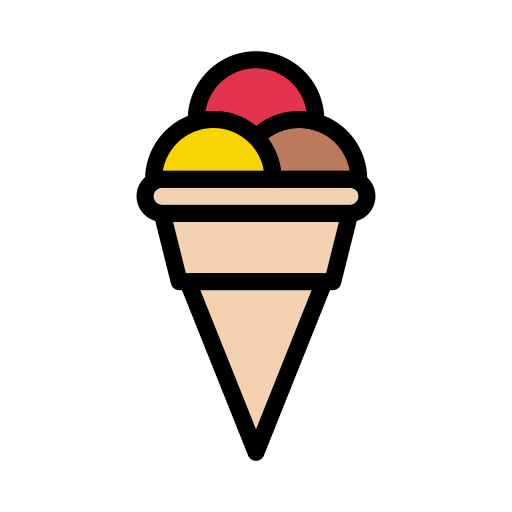 helado Vector Stall Lineal Color icono