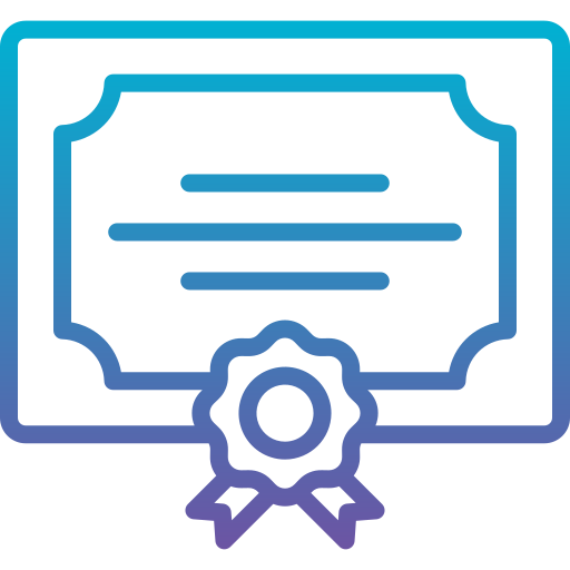 certificaat Generic Gradient icoon