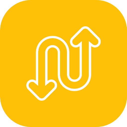 Zigzag arrow Generic Flat icon