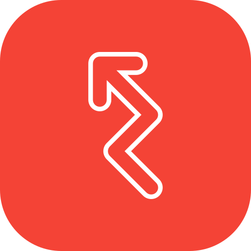 Zigzag arrow Generic Flat icon
