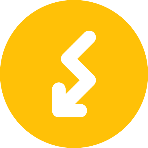 flecha en zigzag Generic Flat icono