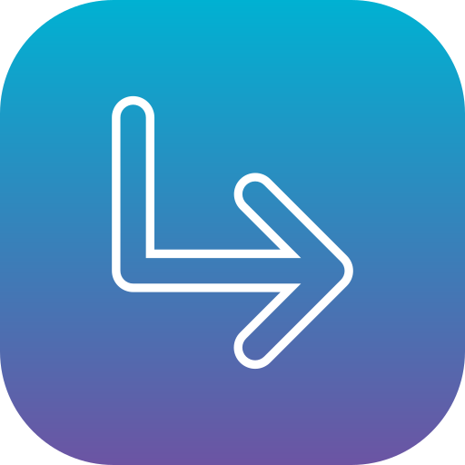 Turn Generic Flat Gradient icon