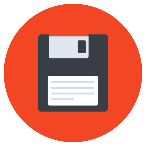 Floppy disc Generic Circular icon