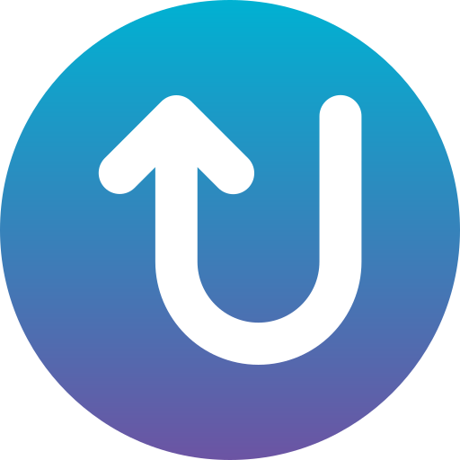 U turn Generic Flat Gradient icon