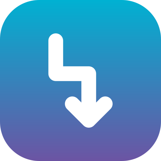 지그재그 화살표 Generic Flat Gradient icon