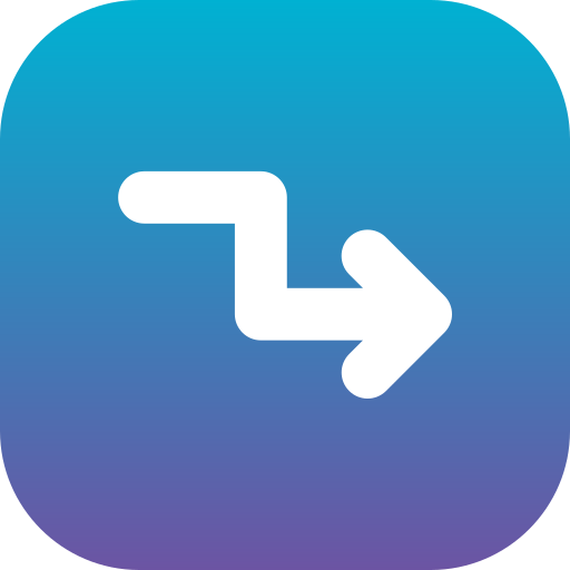 flecha en zigzag Generic Flat Gradient icono