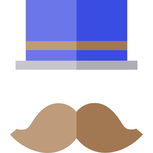 Mustache Basic Straight Flat icon