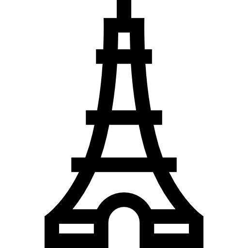Эйфелева башня Basic Straight Lineal иконка
