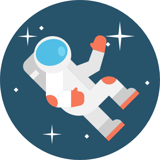 astronauta Detailed Flat Circular Flat icono