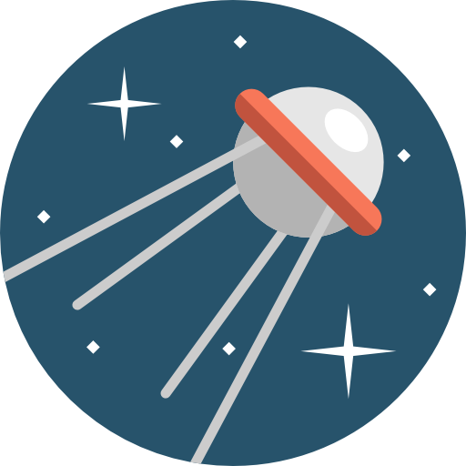 衛星 Detailed Flat Circular Flat icon