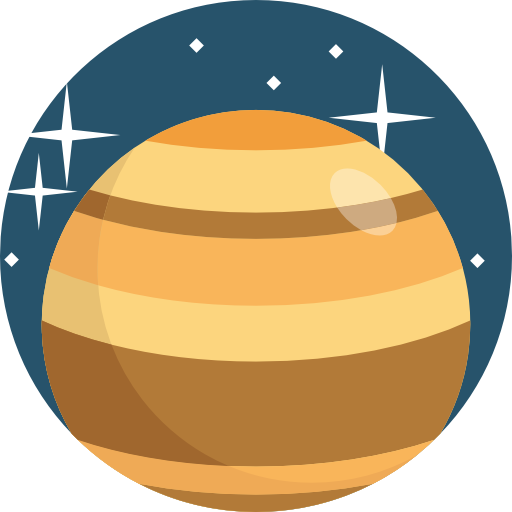 Юпитер Detailed Flat Circular Flat иконка