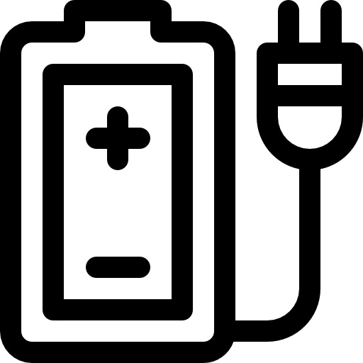 batteria Basic Rounded Lineal icona