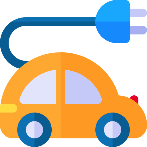 samochód elektryczny Basic Rounded Flat ikona