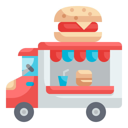 ciężarówka z żywnością Wanicon Flat ikona