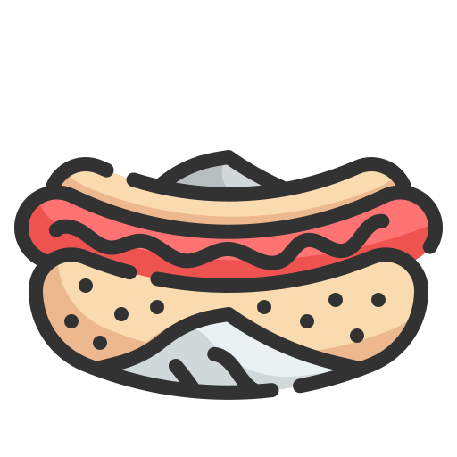 hotdog Wanicon Lineal Color ikona