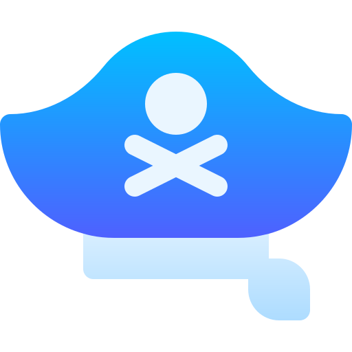 sombrero pirata Basic Gradient Gradient icono