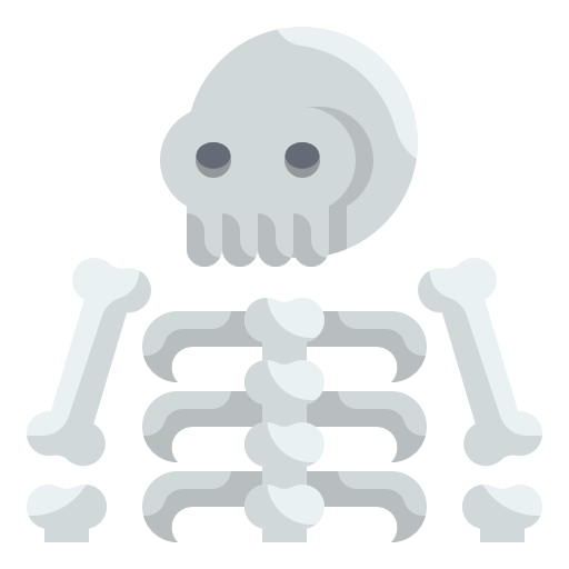 Skeleton Wanicon Flat icon