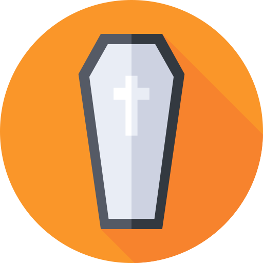 Coffin Flat Circular Flat icon