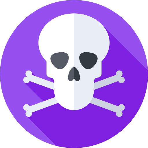 Skull Flat Circular Flat icon