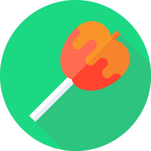Candy apple Flat Circular Flat icon