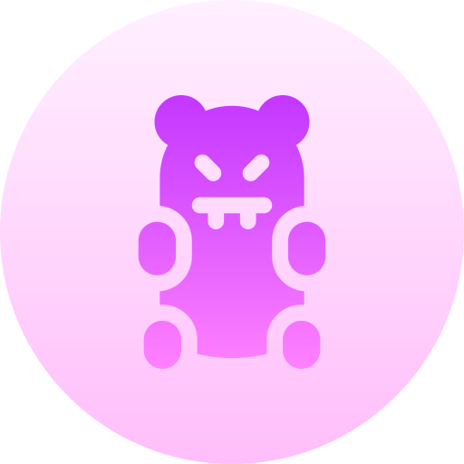 Gummy bear Basic Gradient Circular icon
