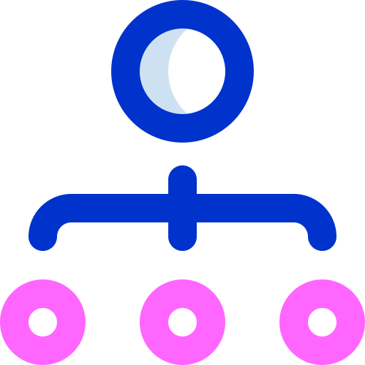 조직도 Super Basic Orbit Color icon