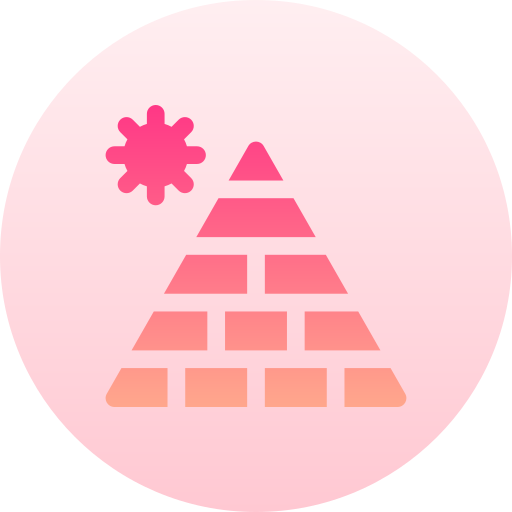 ピラミッド Basic Gradient Circular icon