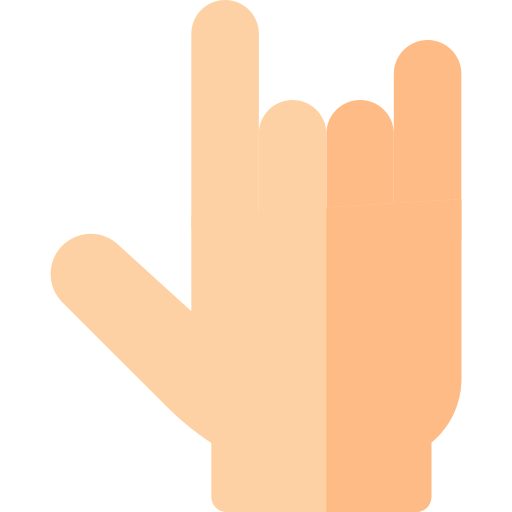 gest ręki Basic Rounded Flat ikona