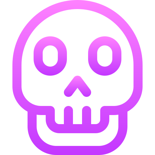 cráneo Basic Gradient Lineal color icono
