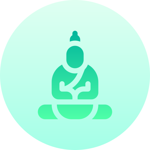 Buddha Basic Gradient Circular icon