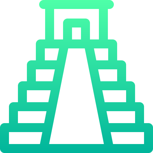 piramida majów Basic Gradient Lineal color ikona