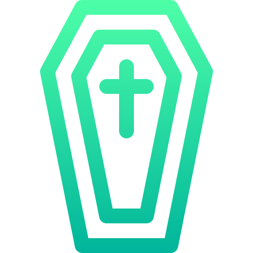 Гроб Basic Gradient Lineal color иконка