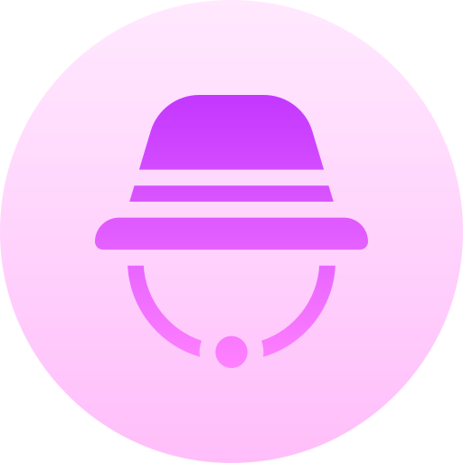 탐험가 모자 Basic Gradient Circular icon