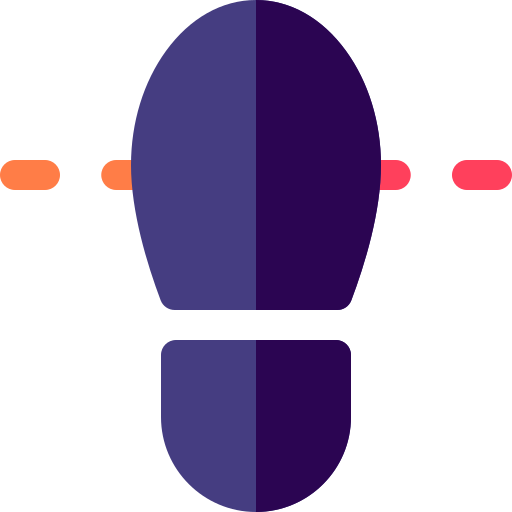 traverser la ligne Basic Rounded Flat Icône