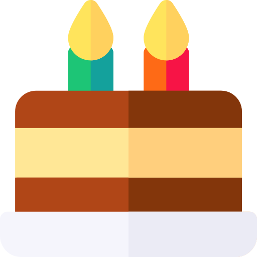 pastel de cumpleaños Basic Rounded Flat icono
