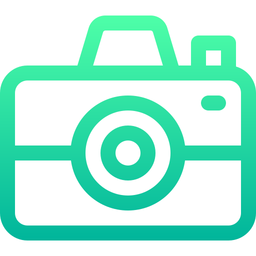 aparat fotograficzny Basic Gradient Lineal color ikona