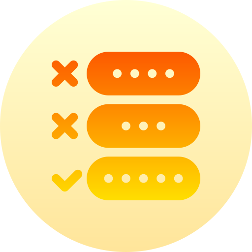 Password Basic Gradient Circular icon